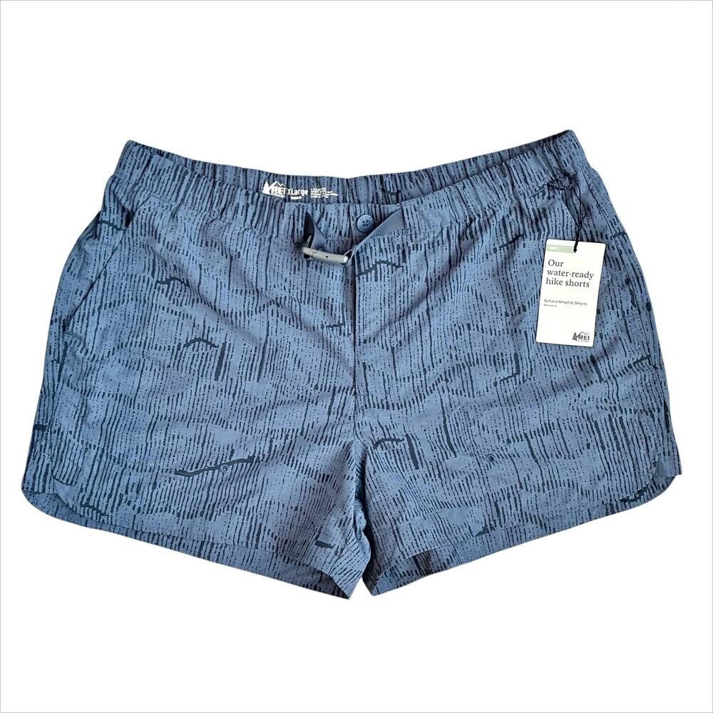 REI CO-OP NWT Sahara Amphib 4" Shorts in Rolling Hills Thunder Blue Size 1X